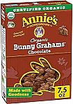 Annie's Organic Chocolate Bunny Graham Snacks, 7.5 oz. Box $2.60 and more