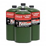 4-Pack Coleman All Purpose Propane Gas Cylinder 16 oz $18.87