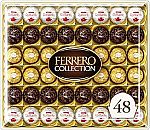 48-Count Ferrero Rocher Collection Fine Hazelnut Milk Chocolates Gift Box $13.85