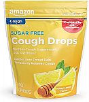 140 Count Amazon Basic Care Sugar Free Honey Lemon Cough Drops $3.97