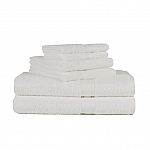 Mainstays Solid Adult 6-Piece Bath Towel Set, White $6.72 and more