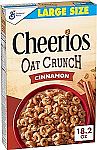 18.2-Oz Cheerios Oat Crunch Cinnamon Breakfast Cereal $2.25