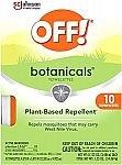 10-Count OFF! Botanicals Insect Repellent Wipes $4.41