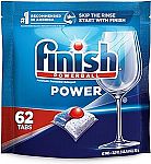 62-Ct Finish Power Dishwasher Detergent Tablets $9.54