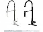 FLOW Classic Series Single-Handle Pull-Down Spring Neck Sprayer Kitchen Faucet $59.99