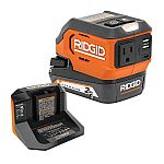 RIDGID 18V Cordless 175-Watt Power Inverter Kit with 2.0 Ah Battery and Charger $79 and more