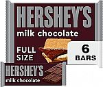 6-Count HERSHEY'S Milk Chocolate Bars, 1.55 oz $4.20