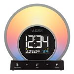 Soluna-S Light Black Tabletop LCD Wake-up Sunrise Alarm Clock $13