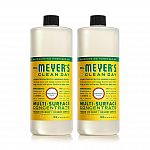 2-Pack 32oz MRS. MEYER'S CLEAN DAY Multi-Surface Cleaner Concentrate $12.18