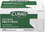 200 Count Curad Alcohol Disinfectant Prep Pads $3.46
