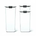 Rubbermaid Brilliance Pantry Set of 3 Food Storage Canisters $13.85