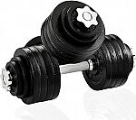 Yes4All Adjustable Dumbbell Set with Weight Plates/Connector 105 lbs total $82