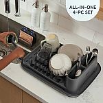 4-Piece Rubbermaid Antimicrobial Kitchen Sink Set $7.15