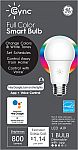 60W Eq. Smart Bulbs: GE CYNC Full Color $4.67 and more