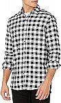 Amazon Essentials Men's Long-Sleeve Flannel Shirt $7.40
