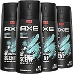 4-pack AXE Apollo Body Spray Deodorant for Long-Lasting Odor Protection $11.29