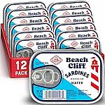 12-Count 3.75-Oz Beach Cliff Wild Caught Sardines in Water $8.65