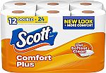 12 Double Rolls Scott ComfortPlus Toilet Paper $4.79