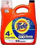 132-Oz Tide Ultra OXI with Odor Eliminators Liquid Laundry Detergent + $14 Amazon Credit $19