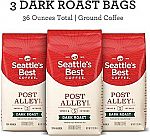 3-Pk 12Oz Seattle's Best Coffee Post Alley Blend Dark Roast Ground Coffee $8