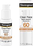 Neutrogena Clear Face Serum Sunscreen with Green Tea, SPF 60+ 1.7 Oz $11.50