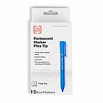 12-pack TRU RED Pen Permanent Markers $1