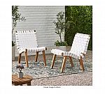 2-pk Morganton Stationary Rope Weave Wood Outdoor Lounge Chair $81