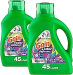 2-Count 65-Oz Gain + Odor Defense Laundry Detergent Liquid Soap $10.95