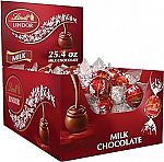 60-Count Lindt Lindor Milk Chocolate Candy Truffles $13.88
