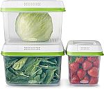 6-Piece Rubbermaid FreshWorks Produce Saver Containers (Medium/Large) $18.39