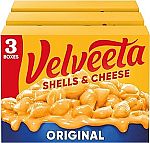 3-pack Velveeta Shells & Cheese Original Shell Pasta & Cheese Sauce Meal 12oz $5.78