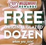 Krispy Kreme reward members free dozen donuts