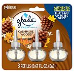 3-Count 2.01-Oz Glade PlugIns Refills Air Freshener (Cashmere Woods) $3.99 and more