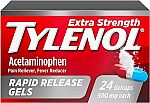 24-Count Tylenol Extra Strength Acetaminophen Rapid Release Gels for Pain & Fever Relief $2.44