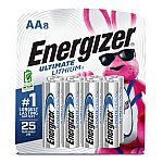 8-Count Energizer Ultimate Lithium AA Batteries $9.73