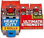 Scotch Heavy Duty Packaging Tape (3-Roll w/ Dispenser) $8.85