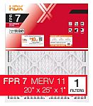 HDX FPR 7/Merv 11 Allergen Plus Pleated Air Filter (various sizes) 4 for $28