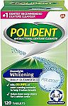 120 Count Polident Overnight Whitening Denture Cleanser Tablets $4.83