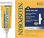 Neosporin + Maximum-Strength Pain Relief Dual Action Antibiotic Ointment with Bacitracin Zinc 0.5 Oz $3.49