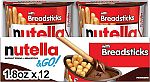 12 Pack Nutella & GO! Bulk Hazelnut And Cocoa Spread With Breadsticks 1.8oz $9.59