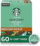 22 Starbucks Half-Caff House Blend Coffee K-Cups (8 for $32)
