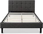 Zinus Lottie Upholstered Standard Bed Frame (Grey, Queen) $99