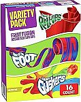 16 Count Fruit Roll-Ups, Fruit by the Foot Variety Pack $3.49