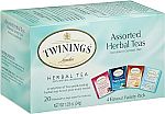 Twinings Assorted Herbal Tea Bags, 20 Count (Pack of 6) $9.53