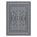 6'6" x 9'6" Mainstays Navy Blue Medallion Outdoor Area Rug $39.82