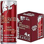 4-pack Red Bull Peach Nectarine, 8.4 Fl Oz Cans $4.50