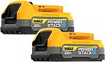 DeWalt 2-pack 20V MAX POWERSTACK 1.7Ah Compact Battery $82.99 and more