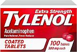 100-Count Tylenol Extra Strength Pain Relief Coated Tablets $4