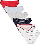 6-Pack Amazon Essentials Women's Cotton Bikini Brief Underwear $4.70