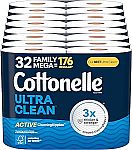 32-Count Cottonelle Toilet Paper Family Mega Rolls $26